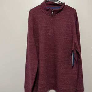 Fairlane Mens Long Sleeve 1/4 Zip Up Mock Neck Size XL